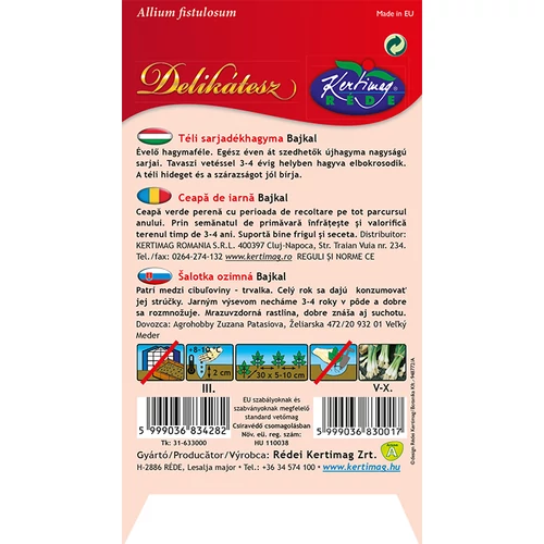 Téli sarjadékhagyma vetőmag, Bajkál, 2 g – Rédei Kertimag 2