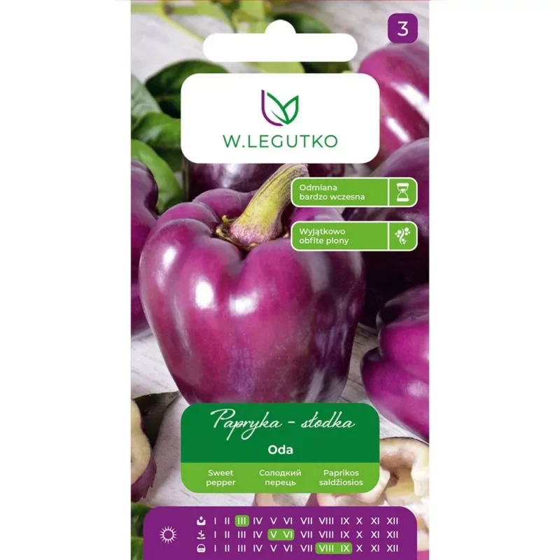 Paprika vetőmag, Oda (lila színű), 0,5 g – W.Legutko