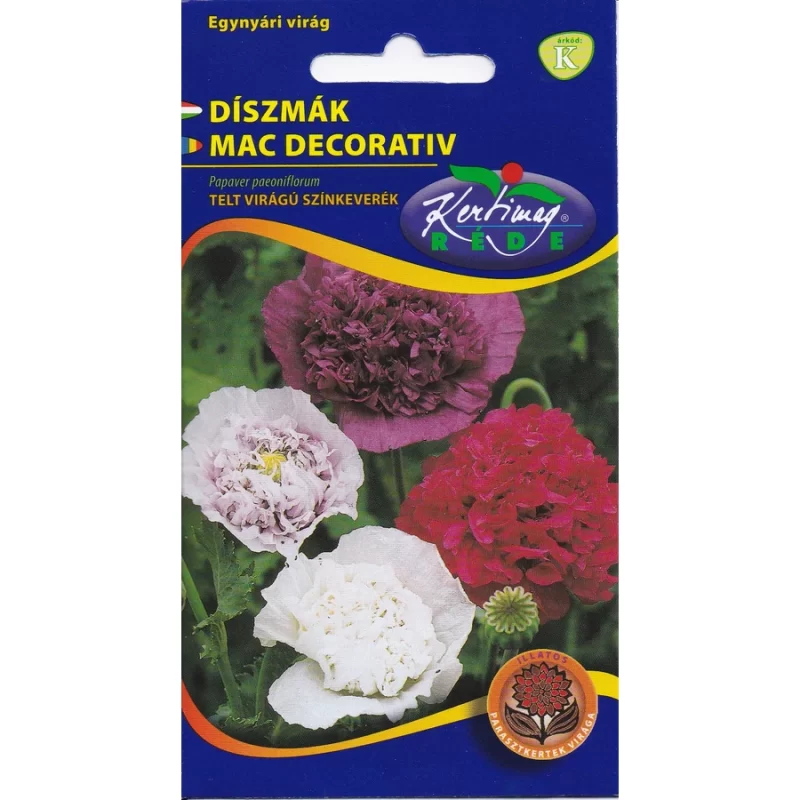 Díszmák vetőmag- teltvirágú színkeverék, Rédei