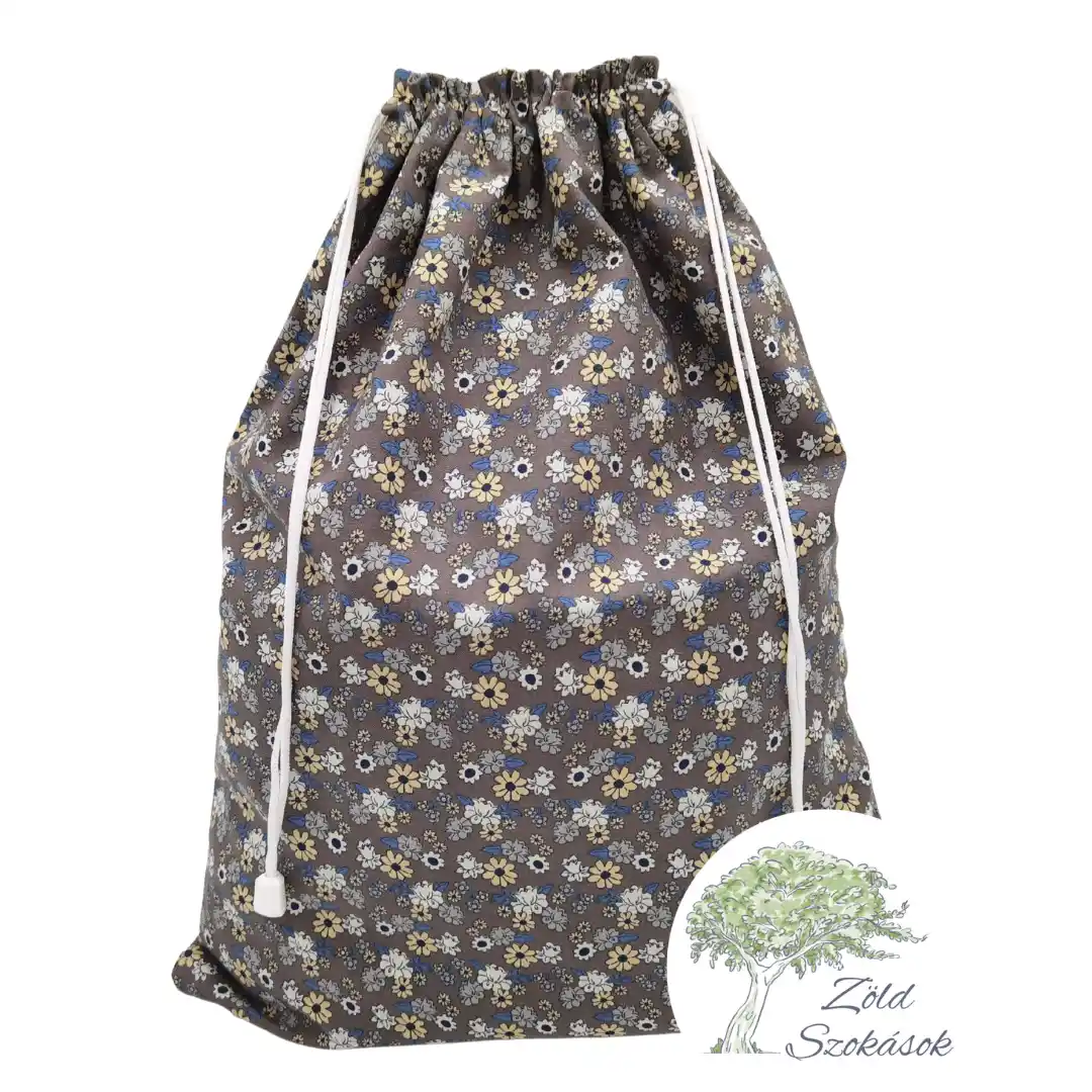 kenyeres zsák szürke virágmező
