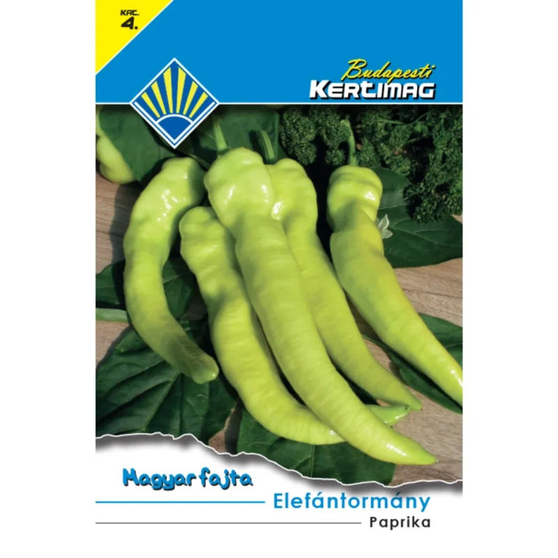 Paprika vetőmag, Elefántormány (világoszöld, édes), 0,4 g – Budapesti Kertimag