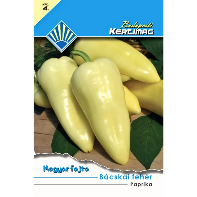 Paprika vetőmag, Bácskai fehér (édes, vastag húsú), 0,5 g – Budapesti Kertimag