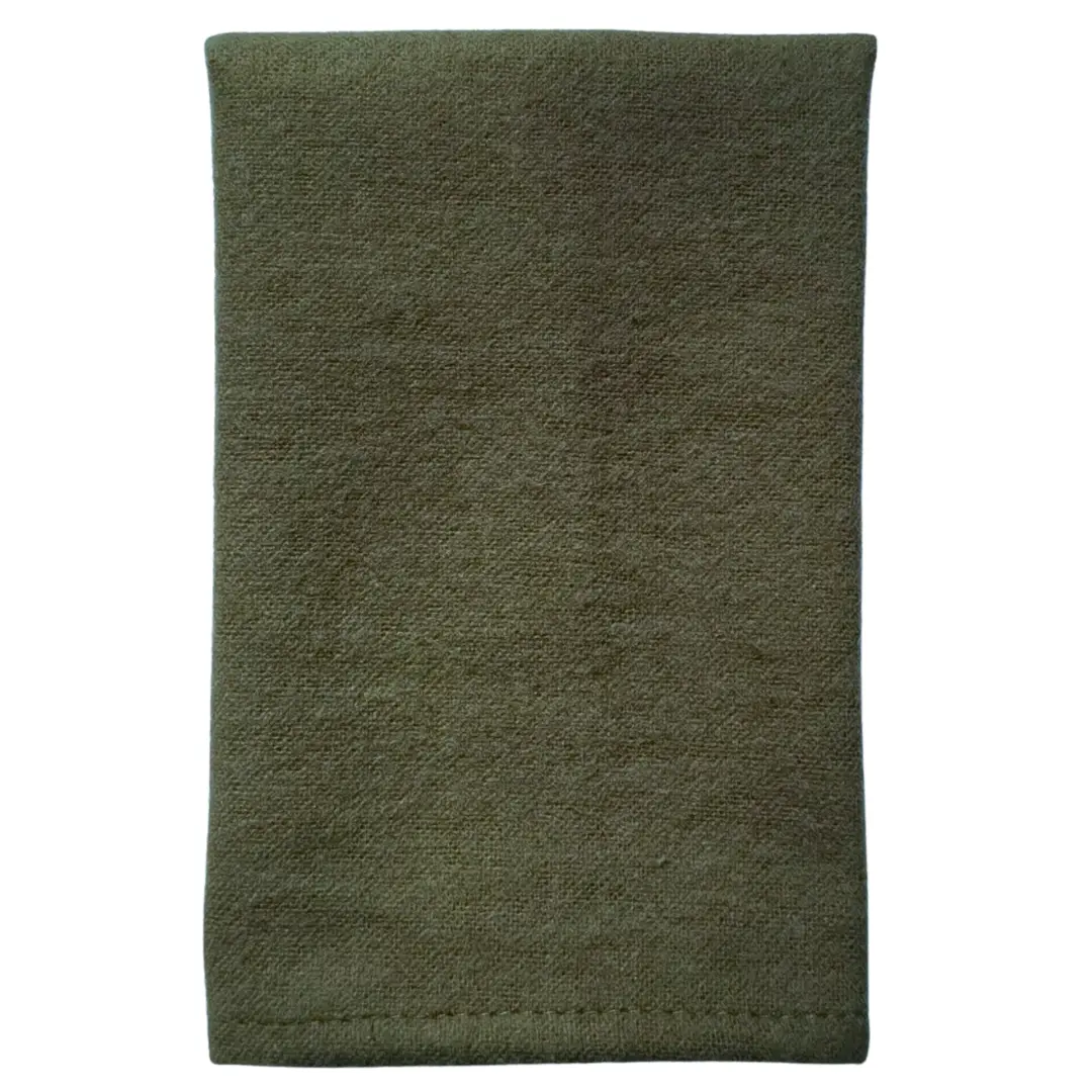 Pamut flanel textil zsebkendő, erdész zöld