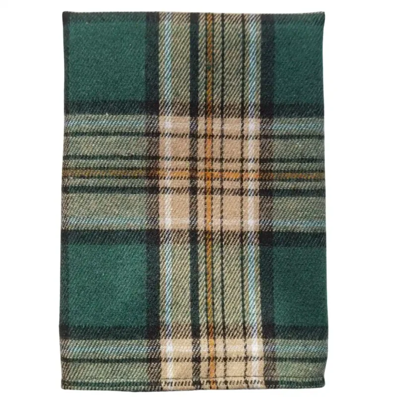Pamut flanel textil zsebkendő, zöld skót kockás